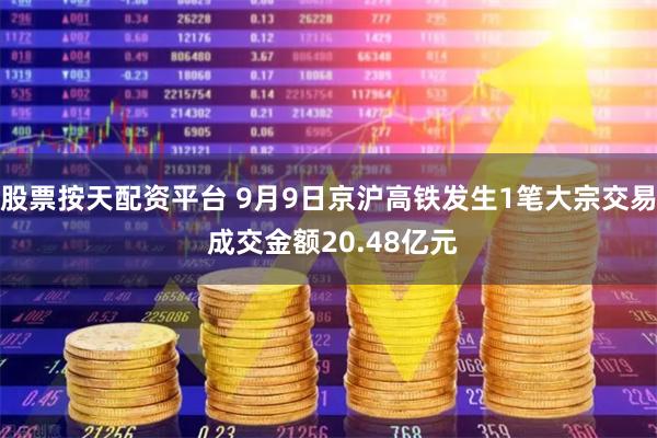 股票按天配资平台 9月9日京沪高铁发生1笔大宗交易 成交金额20.48亿元