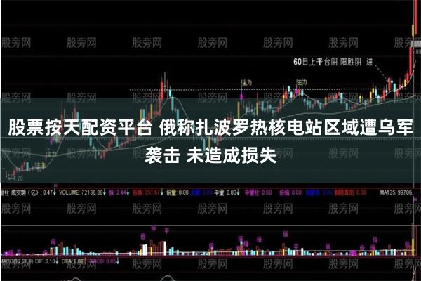 股票按天配资平台 俄称扎波罗热核电站区域遭乌军袭击 未造成损失