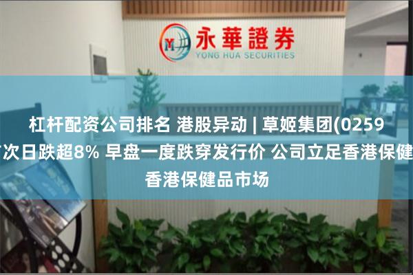 杠杆配资公司排名 港股异动 | 草姬集团(02593)上市次