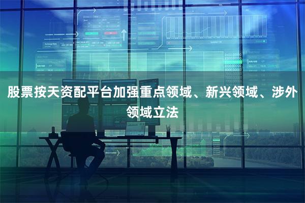 股票按天资配平台加强重点领域、新兴领域、涉外领域立法