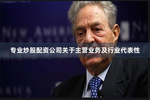 专业炒股配资公司关于主营业务及行业代表性